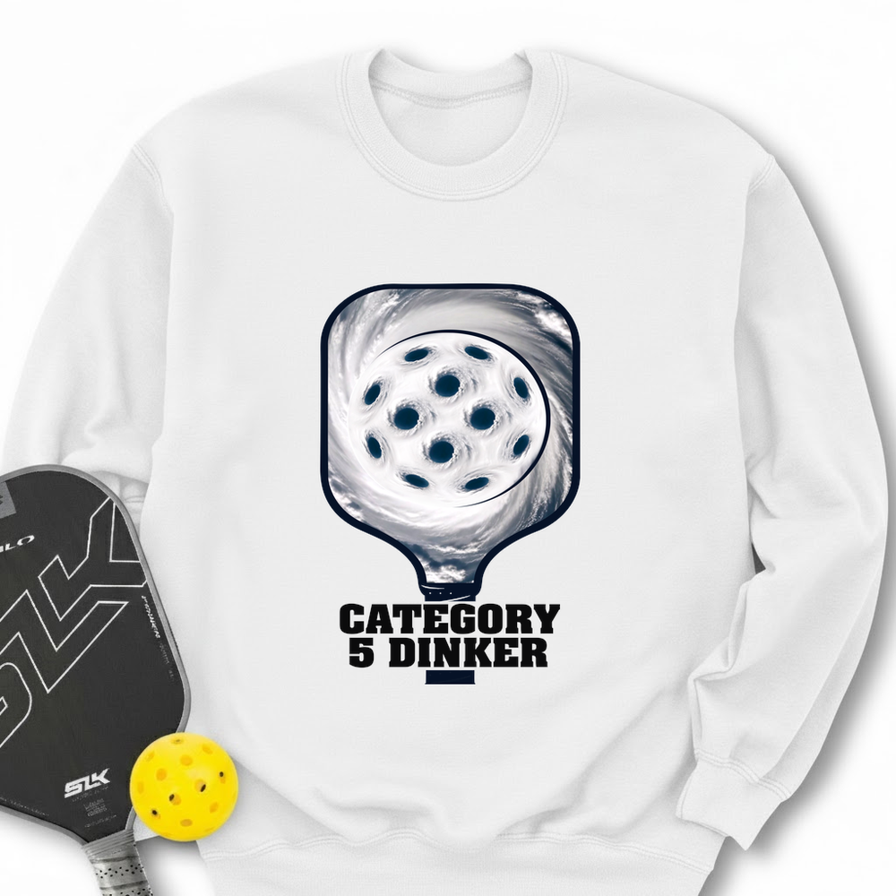 Category 5 Dinker Pickleball Funny Sweatshirt - Picklechillz