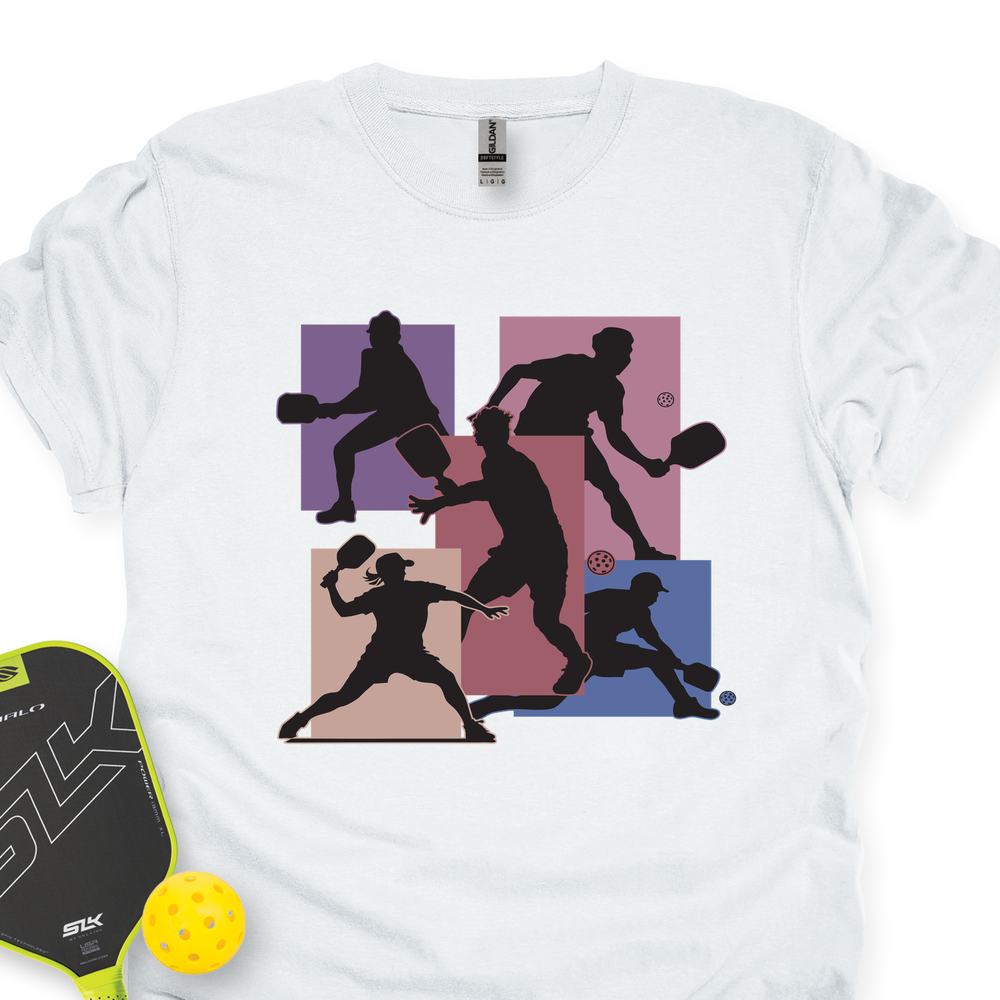 Silhouette Players Pickleball Graphic Unisex T-Shirt - Picklechillz
