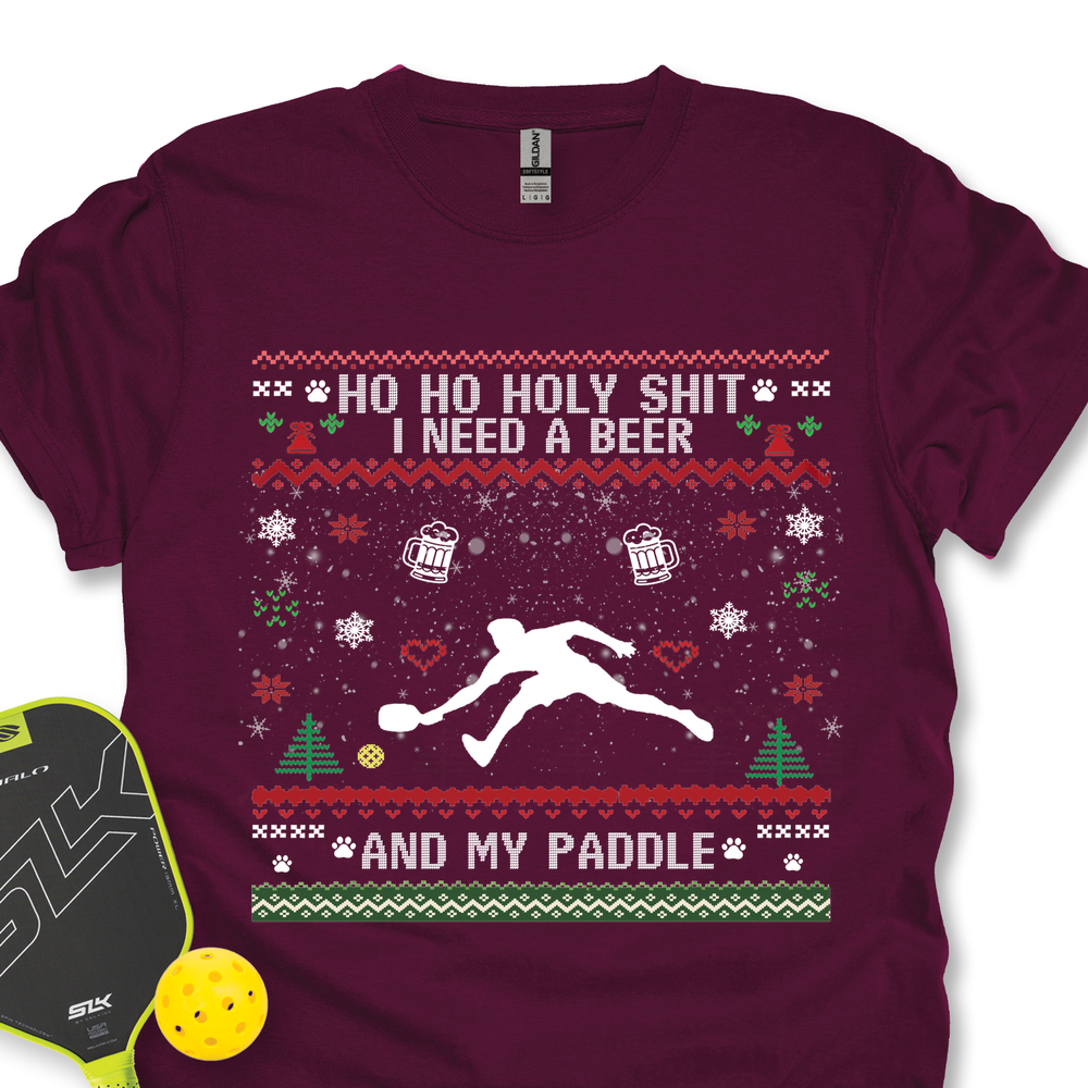 Ho Ho Holy Shit I Need A Beer And My Paddle Unisex T-Shirt - Picklechillz