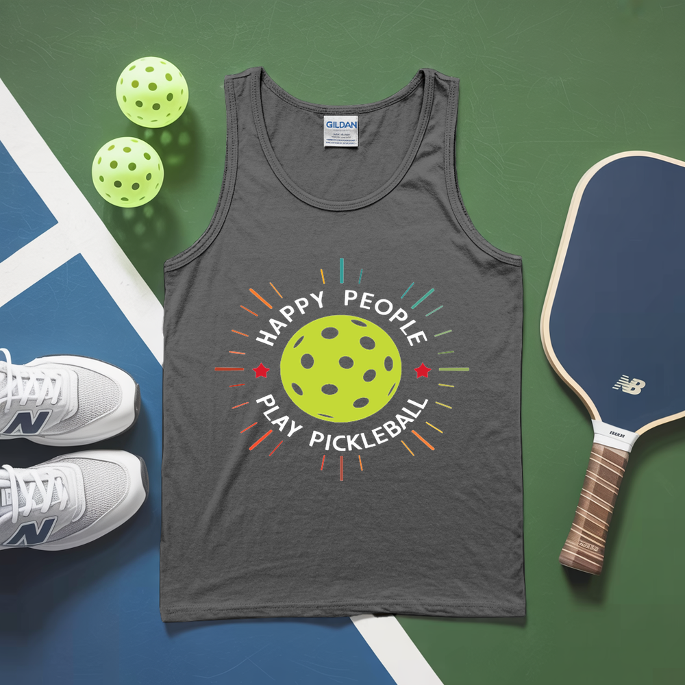 Happy People Play Pickleball Tank Top - Picklechillz
