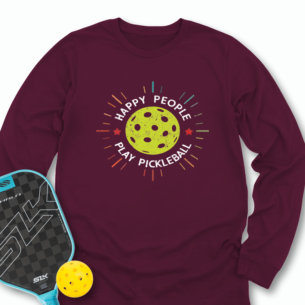 Happy People Play Pickleball Long Sleeve - Picklechillz