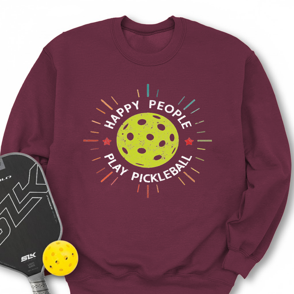 Happy People Play Pickleball Sweatshirt - Picklechillz