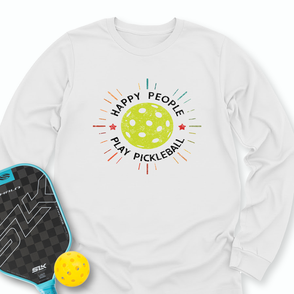 Happy People Play Pickleball Long Sleeve - Picklechillz