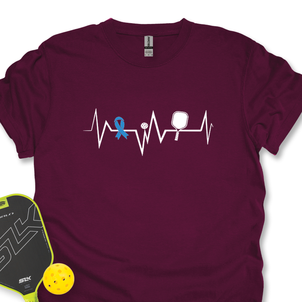 Heartbeat Diabetes Awareness Pickleball Unisex T-Shirt - Picklechillz