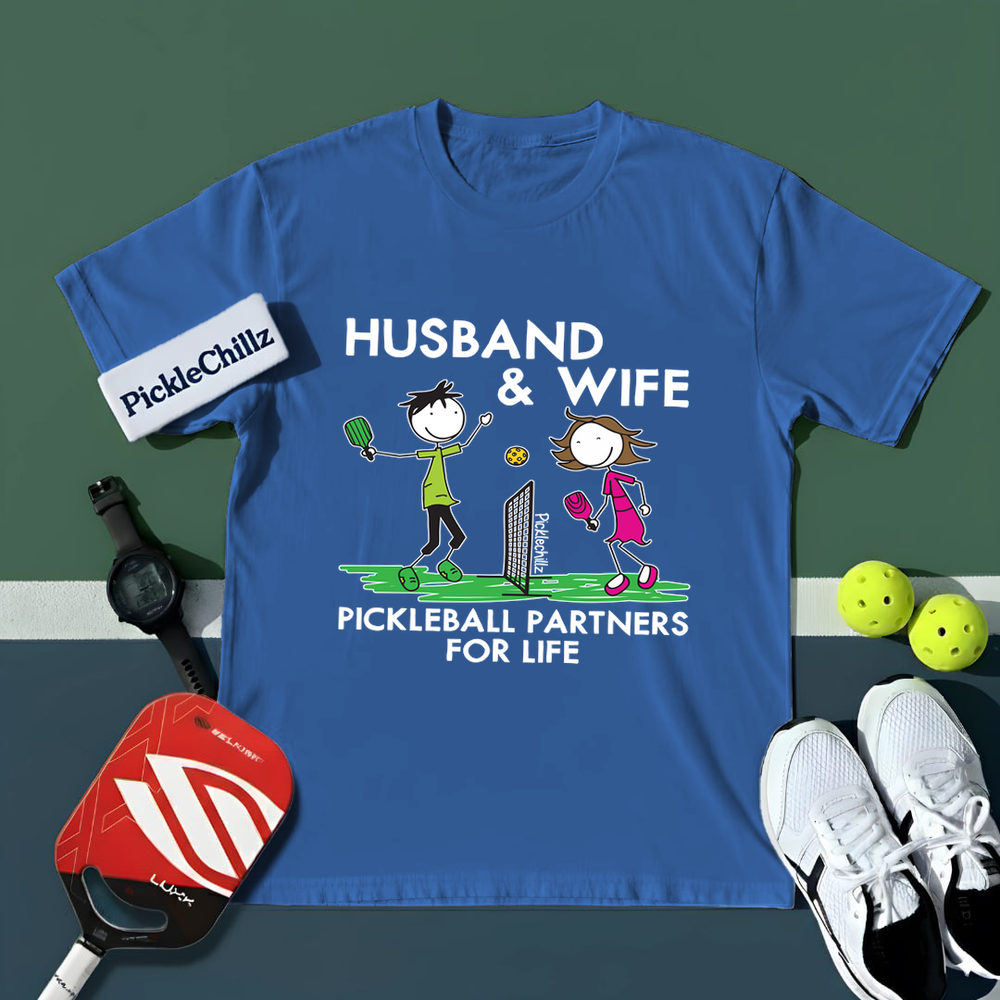 Husband & Wife – Pickleball Partners For Life Unisex T-Shirt - Picklechillz