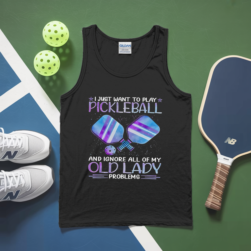 I Just Want To Play Pickleball And Ignore All Of My Old Lady Problems Tank Top - Picklechillz