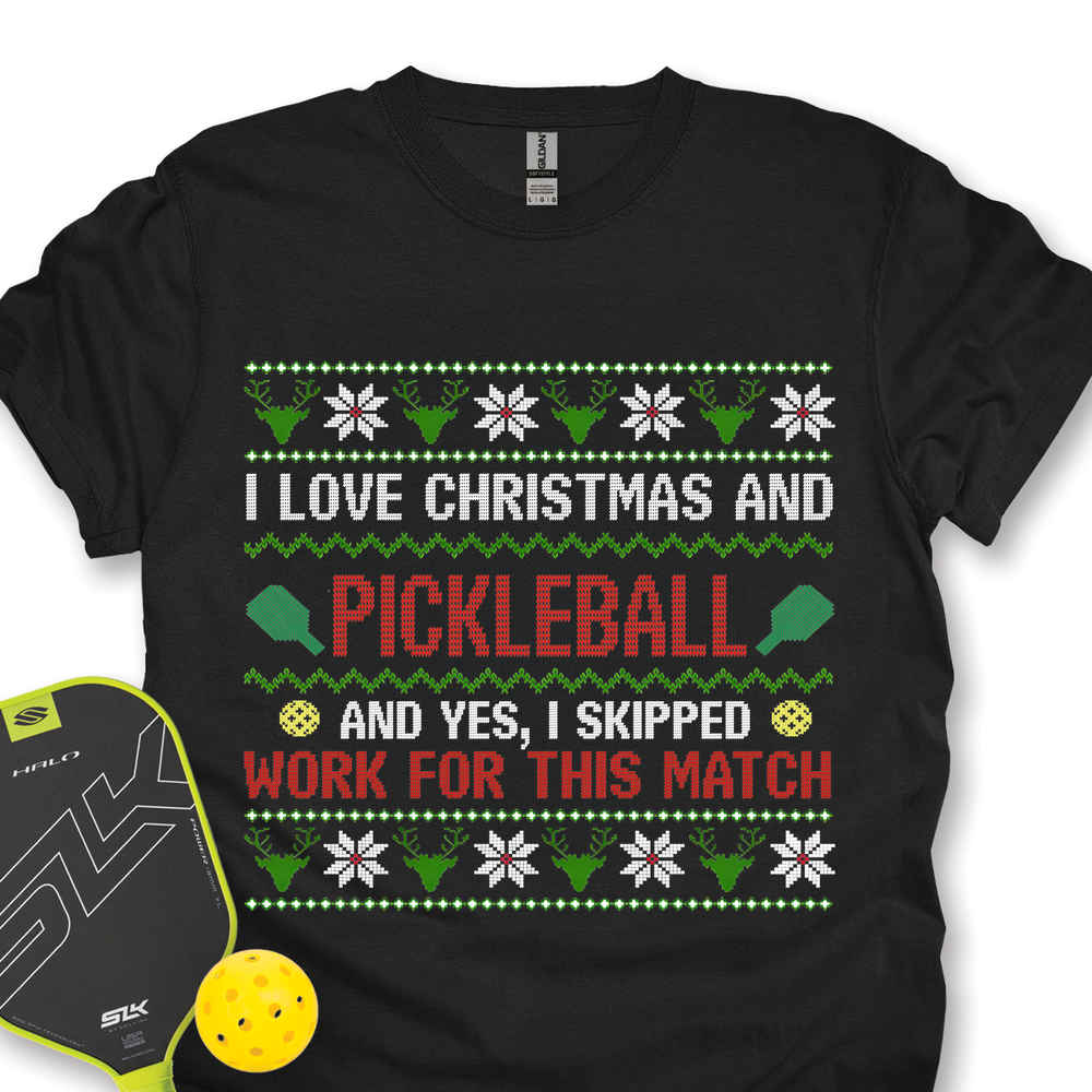 I Love Christmas And Pickleball Unisex T-Shirt - Picklechillz