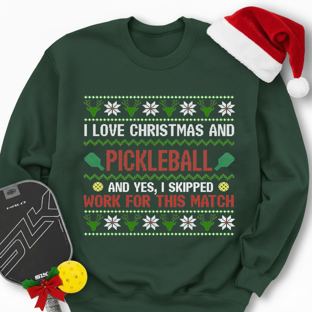 I Love Christmas And Pickleball Sweatshirt - Picklechillz