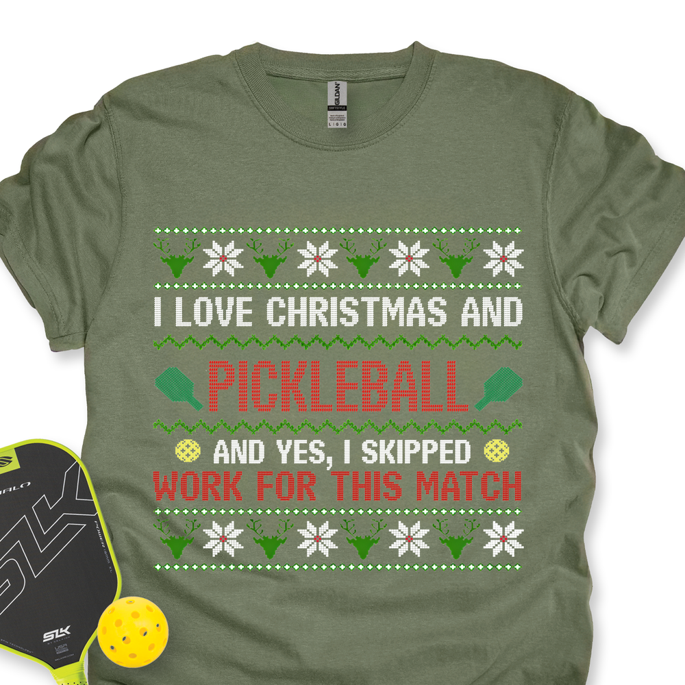 I Love Christmas And Pickleball Unisex T-Shirt - Picklechillz