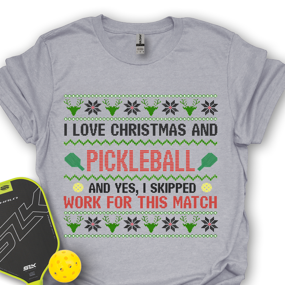 I Love Christmas And Pickleball Unisex T-Shirt - Picklechillz
