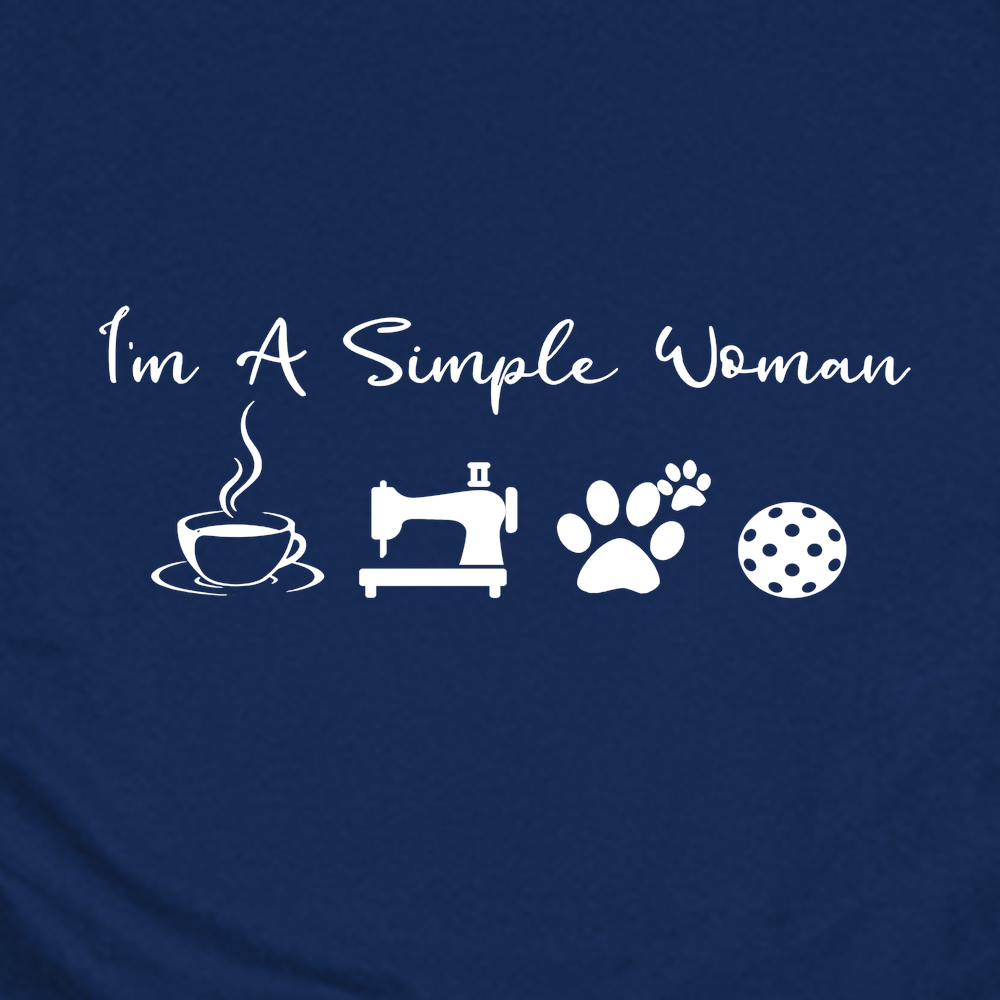 I'M A Simple Woman Coffee, Sewing, Cat Paw, Pickleball Unisex T-Shirt - Picklechillz