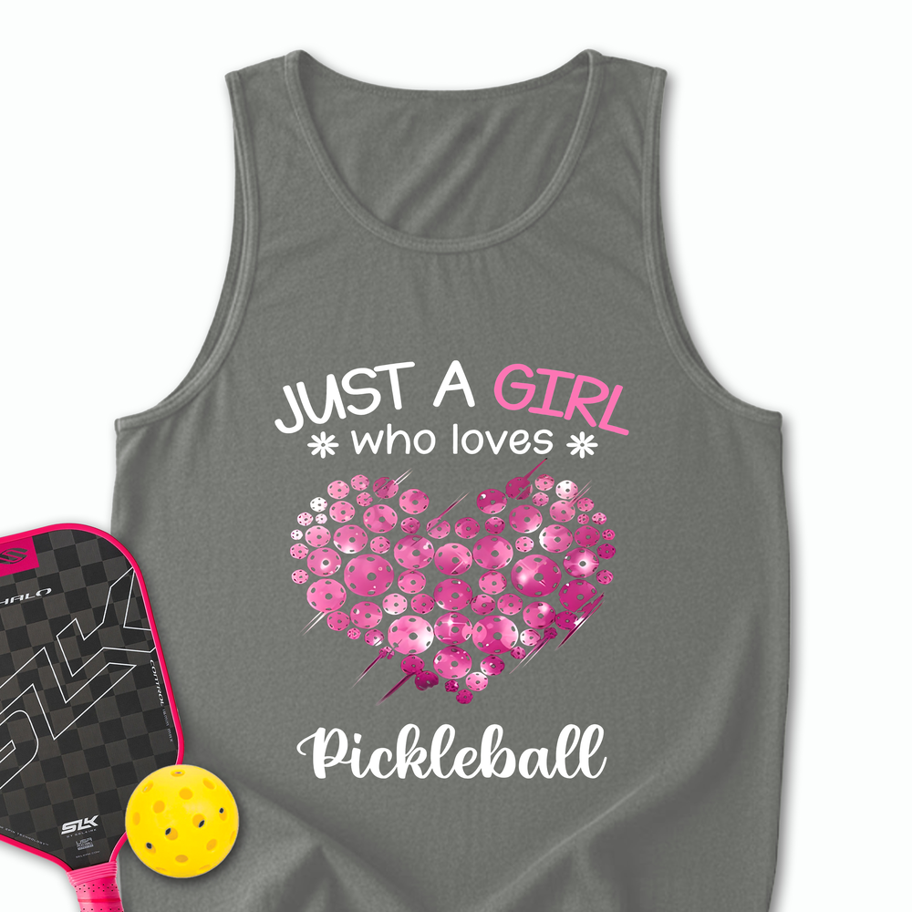 Just a Girl Who Loves Pickleball Tank Top - Picklechillz