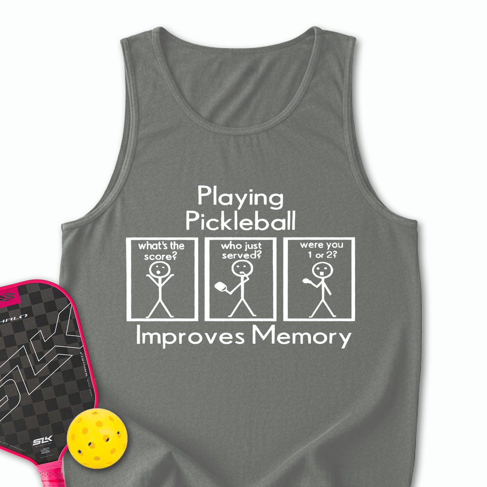 Playing Pickleball Improves Memory Tank Top - Picklechillz