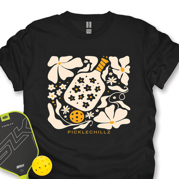 Boho Flower Pickleball v2 Unisex T-Shirt - Picklechillz