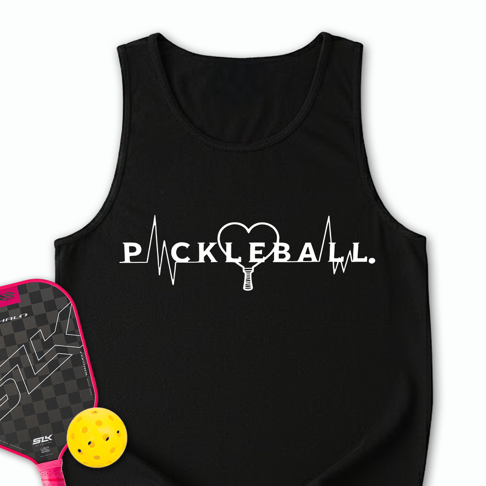 Pickleball Heartbeat Graphic V2 Tank Top - Picklechillz