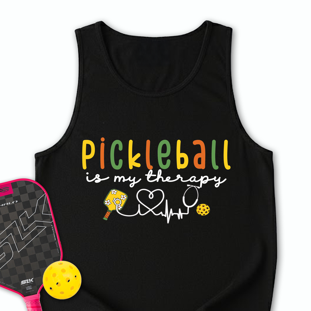 Pickleball Is My Therapy Cute Tank Top - Picklechillz