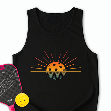 Pickleball Retro Sunset Tank Top - Picklechillz