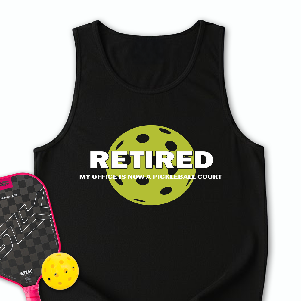 Retired My Office Is Now A Pickleball Court Tank Top - Picklechillz