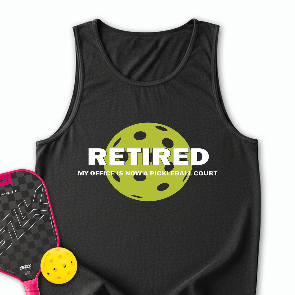 Retired My Office Is Now A Pickleball Court Tank Top - Picklechillz