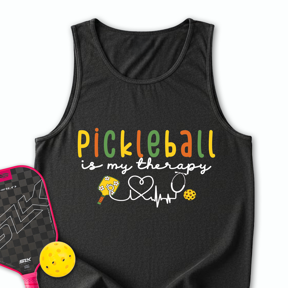 Pickleball Is My Therapy Cute Tank Top - Picklechillz