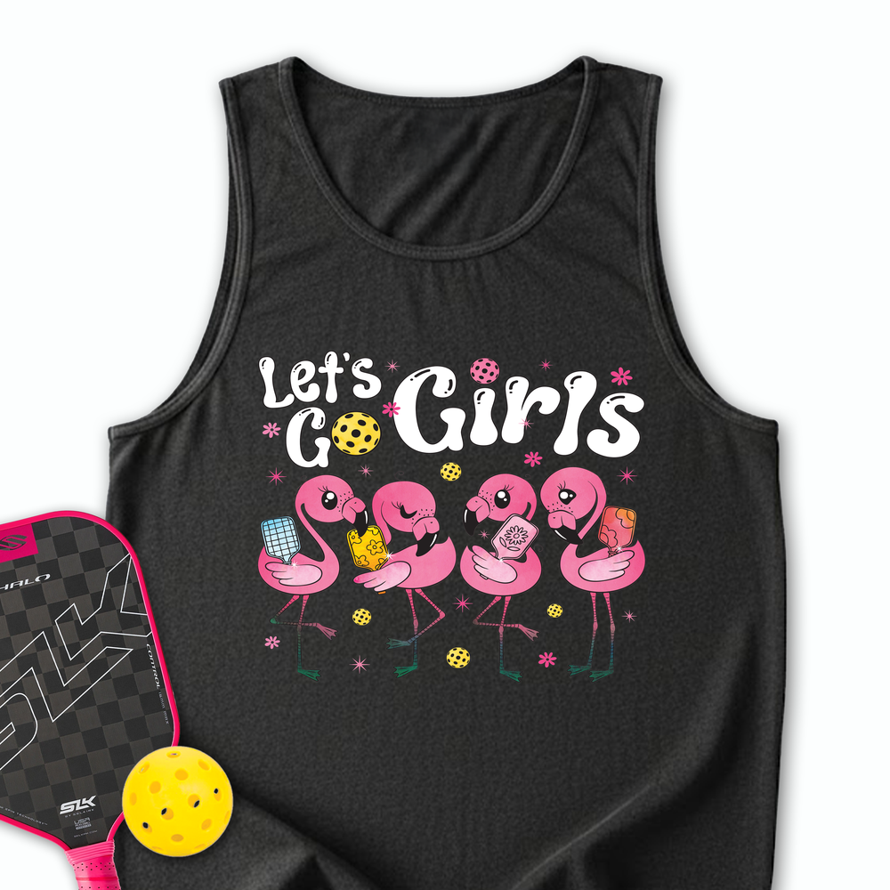 Let'S Go Girls Flamingo Pickleball For Her Tank Top - Picklechillz