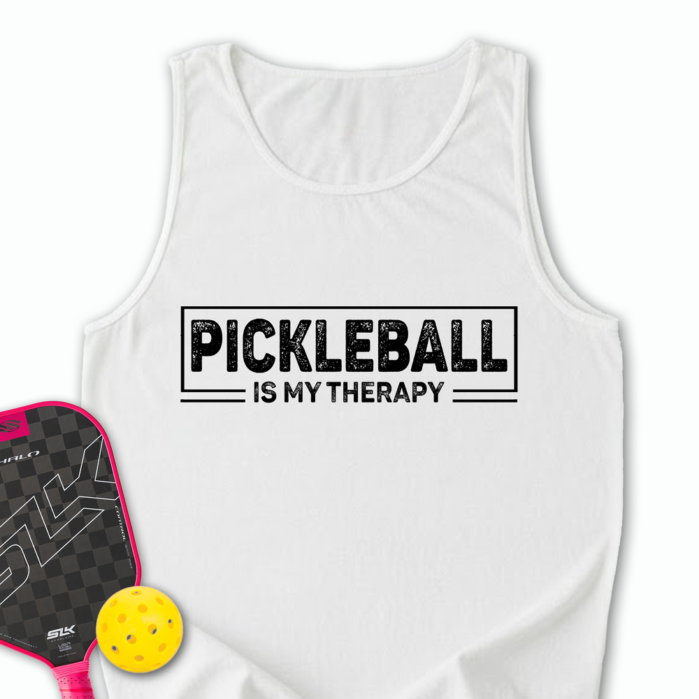 Pickleball Is My Therapy Retro Tank Top - Picklechillz
