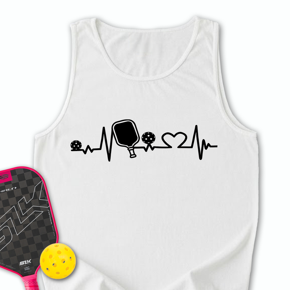 Pickleball Heartbeat Graphic Tank Top - Picklechillz