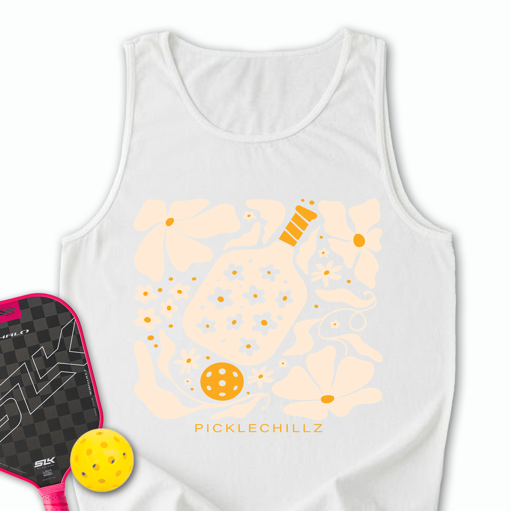 Boho Flower Pickleball v2 Tank Top - Picklechillz