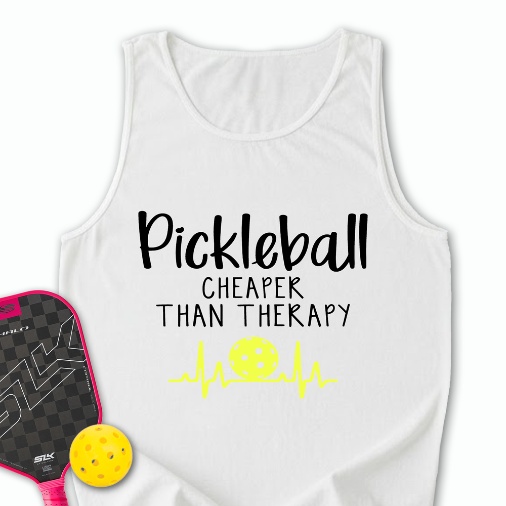 Pickleball Cheaper Than Therapy Tank Top - Picklechillz