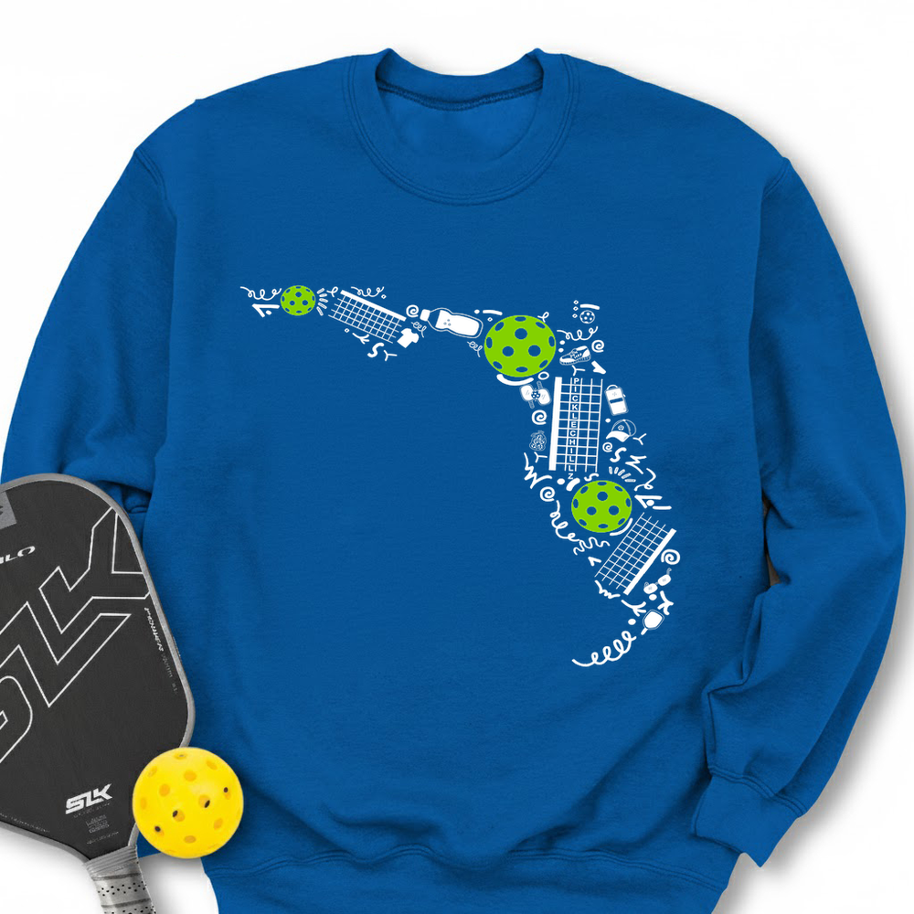 Florida Pickleball Map Sweatshirt - Picklechillz