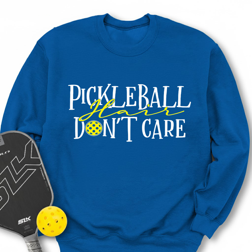 Pickleball Hair, Don’t Care v1 Sweatshirt - Picklechillz
