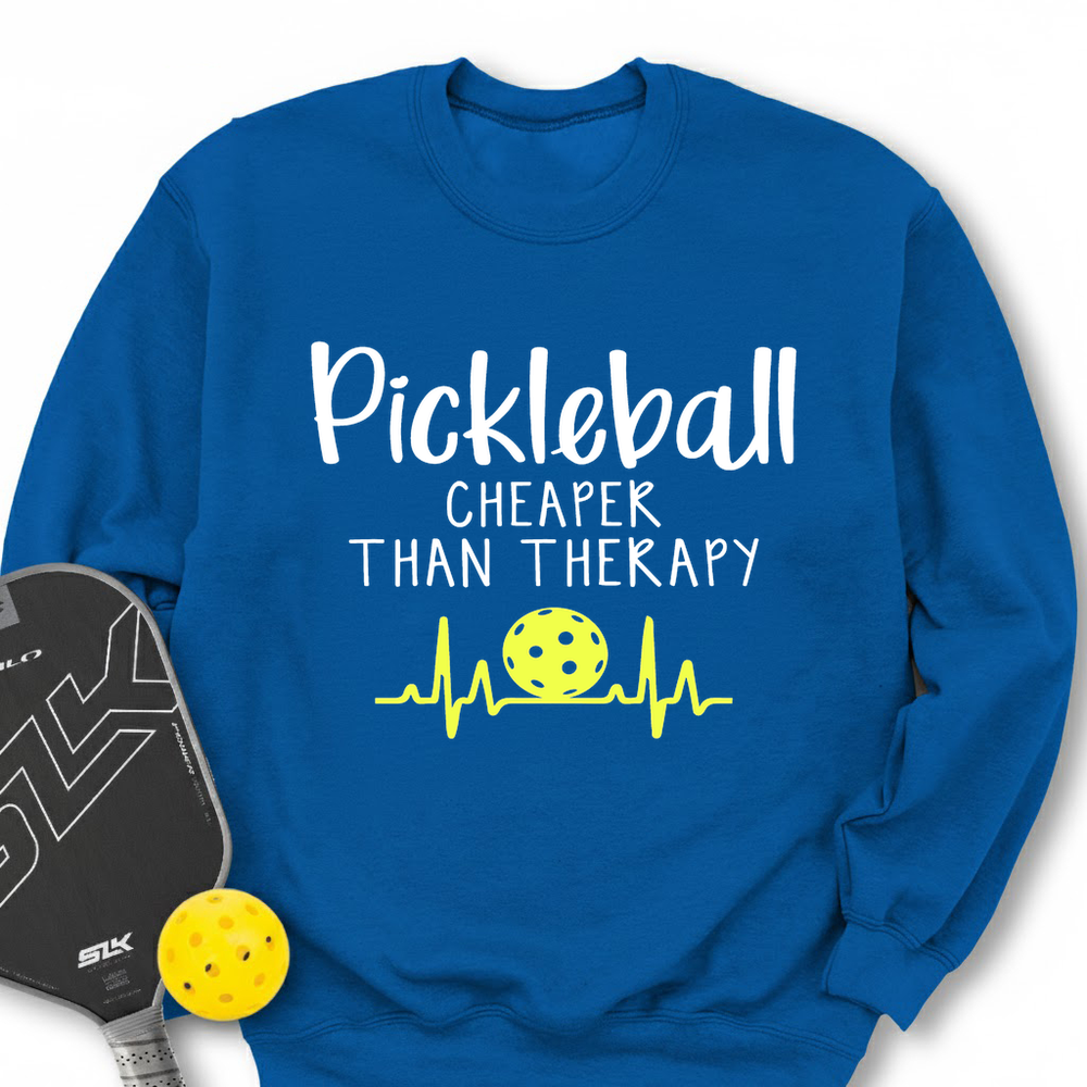 Pickleball Cheaper Than Therapy Sweatshirt - Picklechillz
