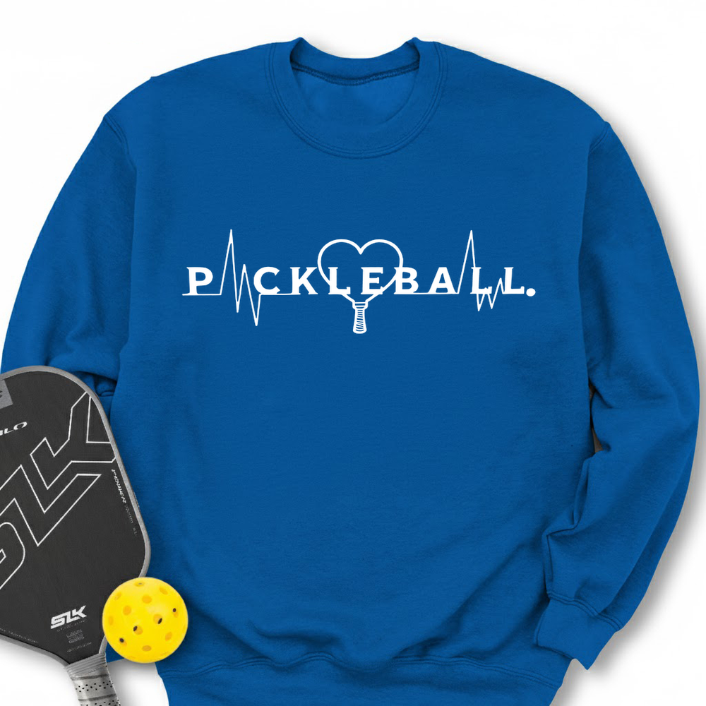 Pickleball Heartbeat Graphic V2 Sweatshirt - Picklechillz
