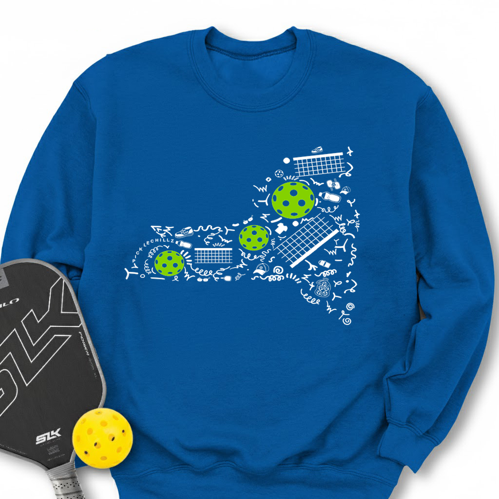 New York Pickleball Map Sweatshirt - Picklechillz
