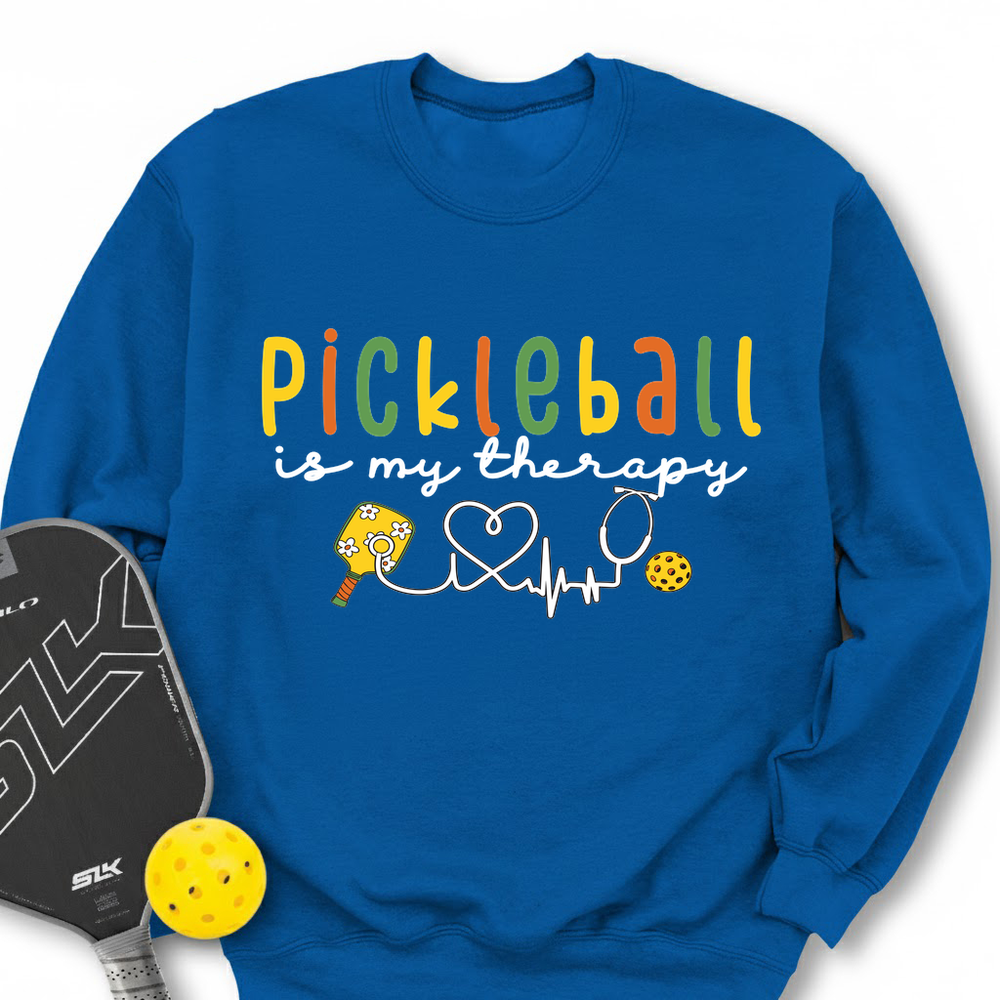 Pickleball Is My Therapy Cute Sweatshirt - Picklechillz