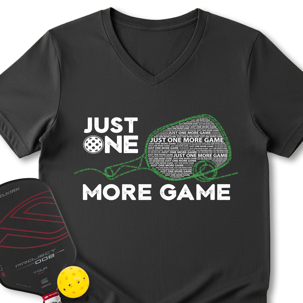 Just One More Game Quotes v1 V-Neck T-Shirt - Picklechillz