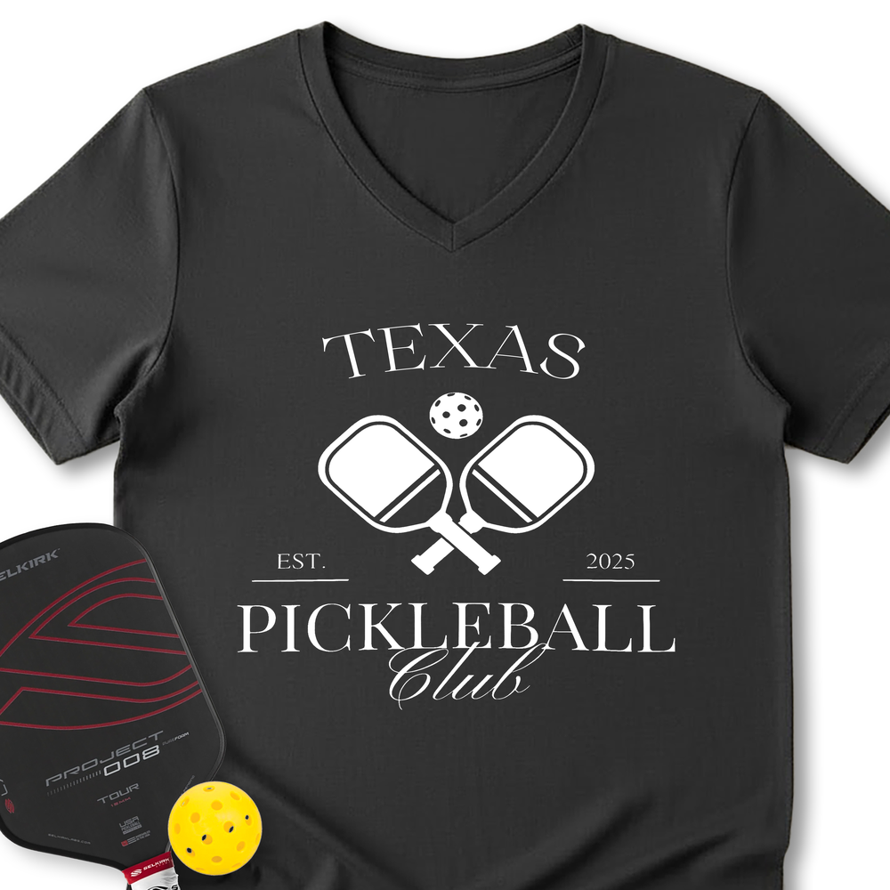 Texas Pickleball Club V-Neck T-Shirt - Picklechillz
