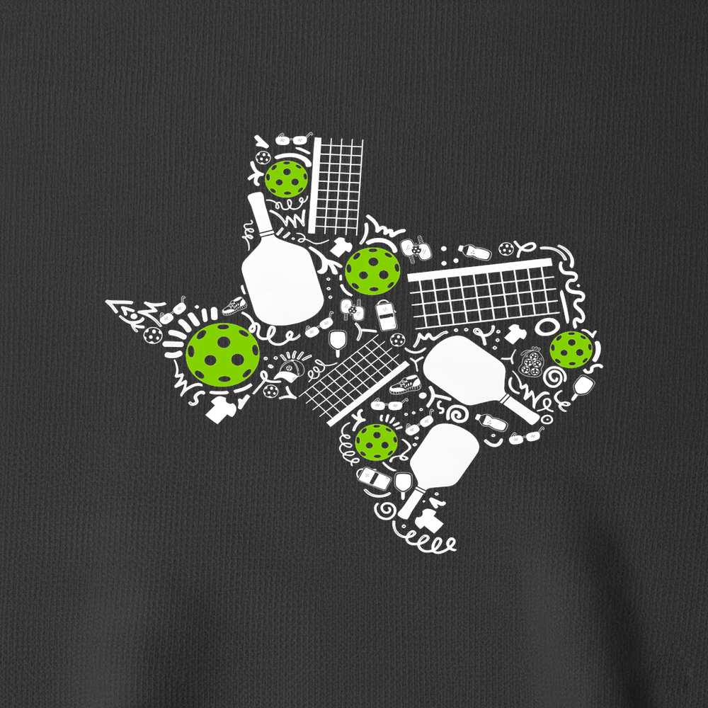 Texas Pickleball Map V-Neck T-Shirt - Picklechillz