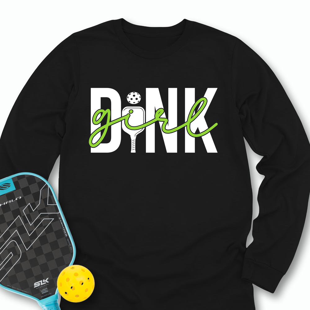 Dink Girl T-Shirt Long Sleeve - Picklechillz