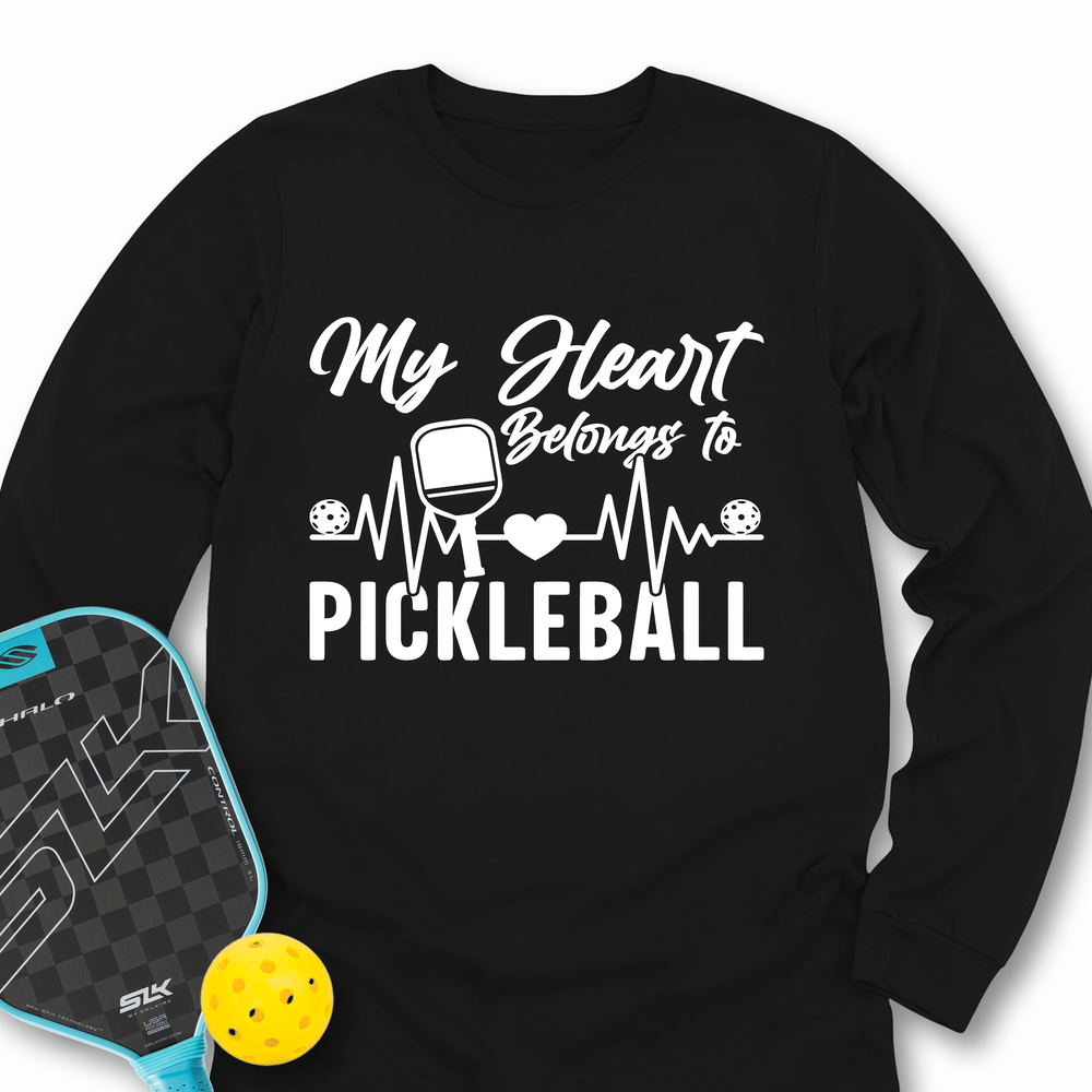 My Hearts Belongs To Pickleball Long Sleeve - Picklechillz