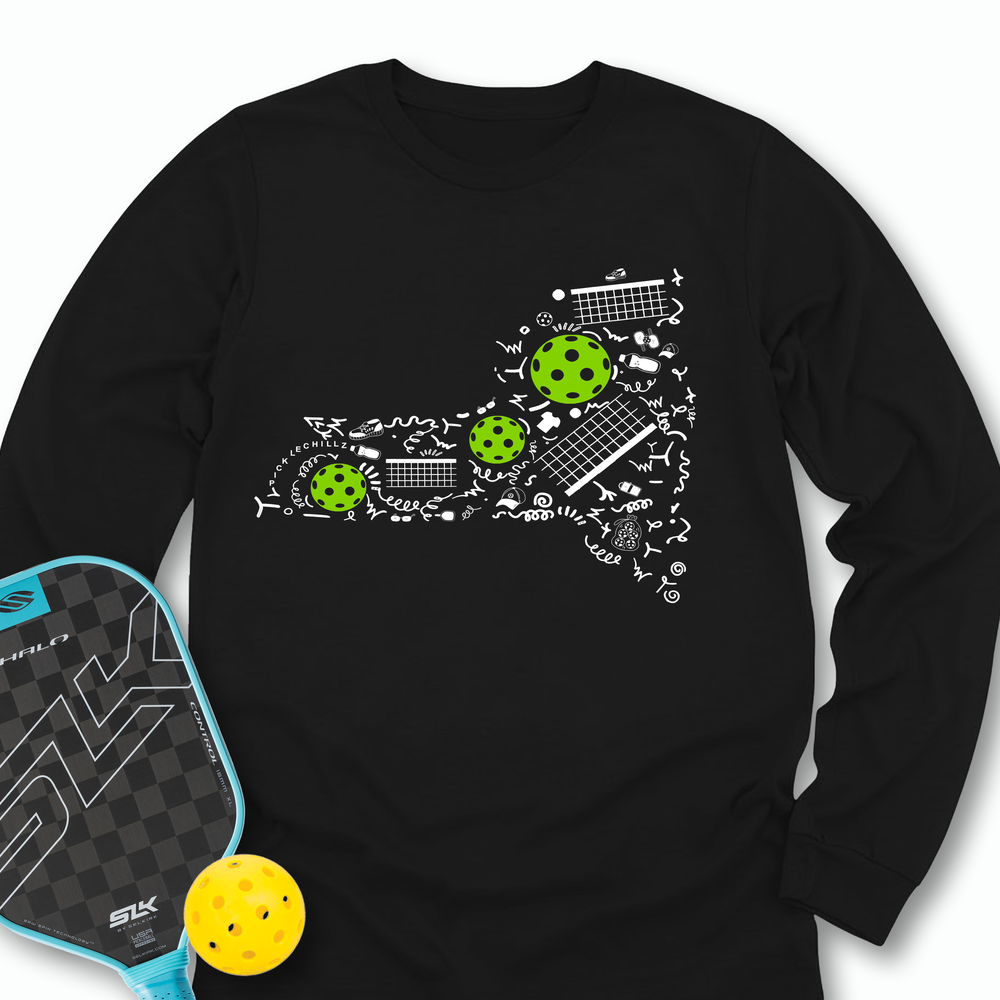 New York Pickleball Map Long Sleeve - Picklechillz