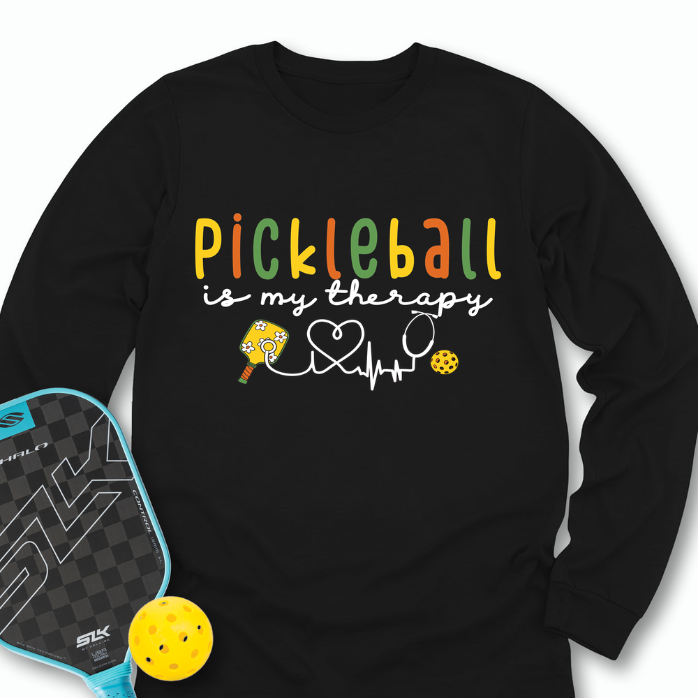 Pickleball Is My Therapy Cute Long Sleeve - Picklechillz