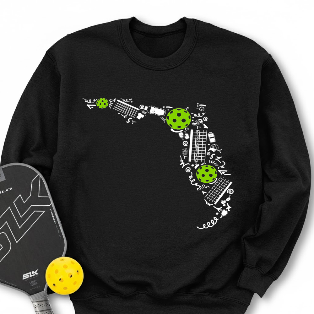 Florida Pickleball Map Sweatshirt - Picklechillz