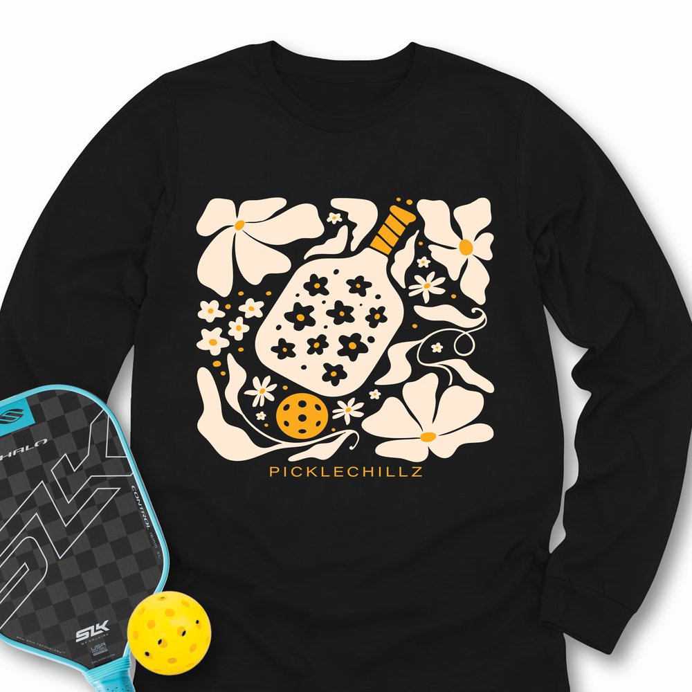 Boho Flower Pickleball v2 Long Sleeve - Picklechillz