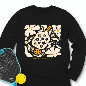 Boho Flower Pickleball v2 Long Sleeve - Picklechillz