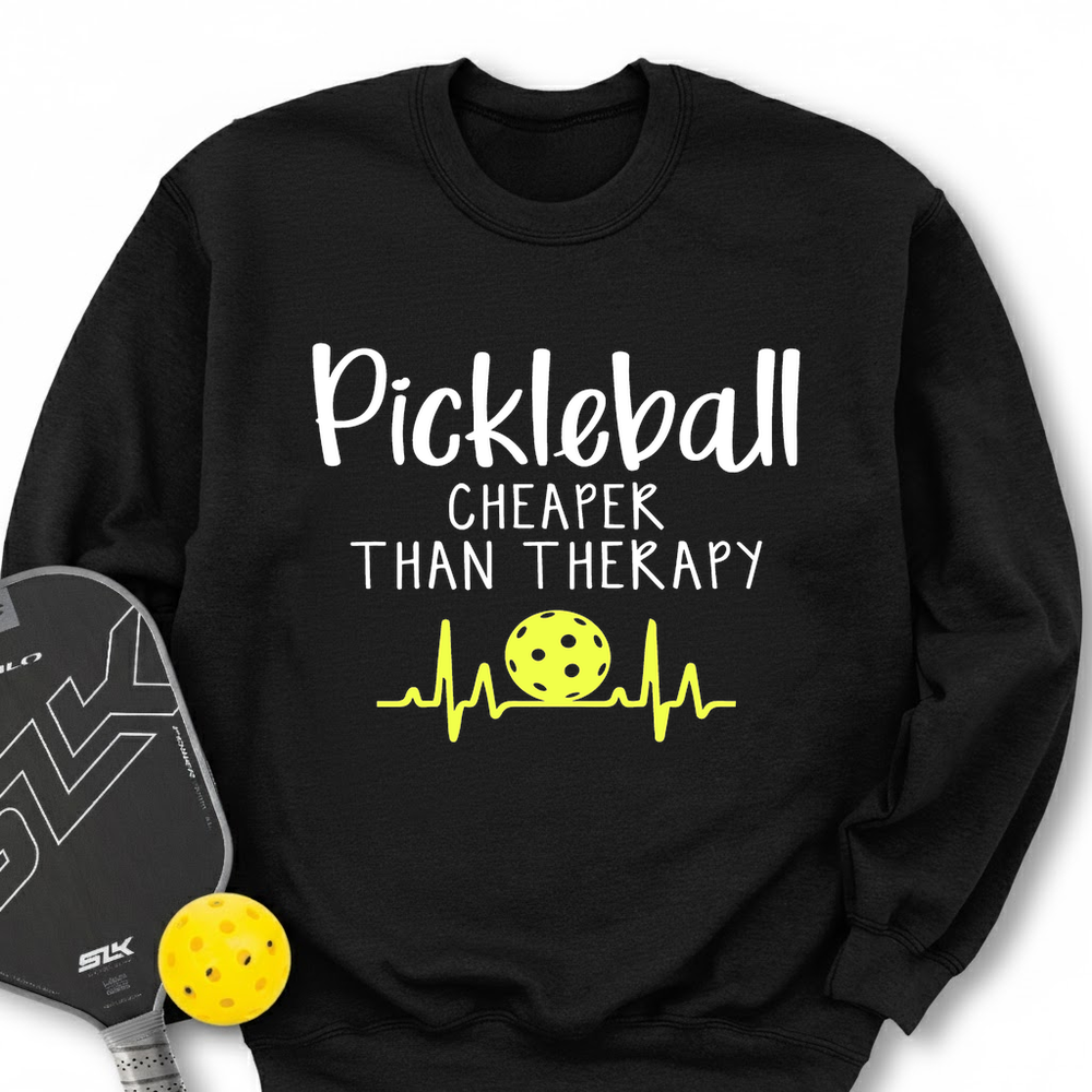 Pickleball Cheaper Than Therapy Sweatshirt - Picklechillz