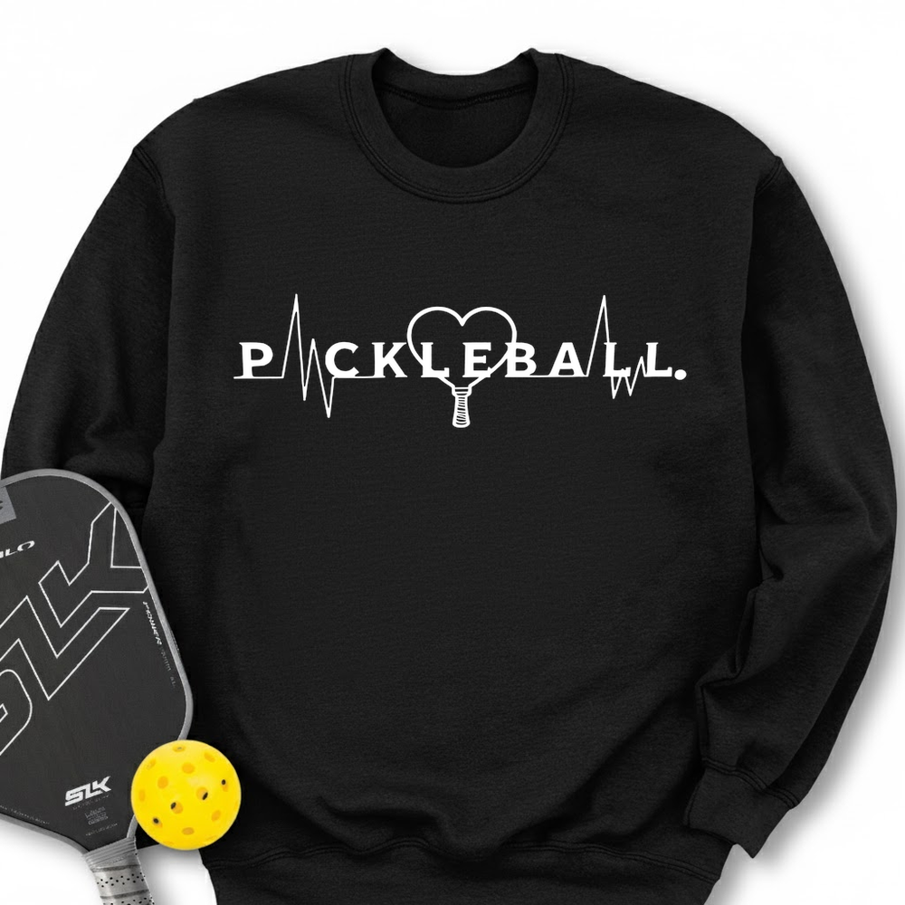 Pickleball Heartbeat Graphic V2 Sweatshirt - Picklechillz