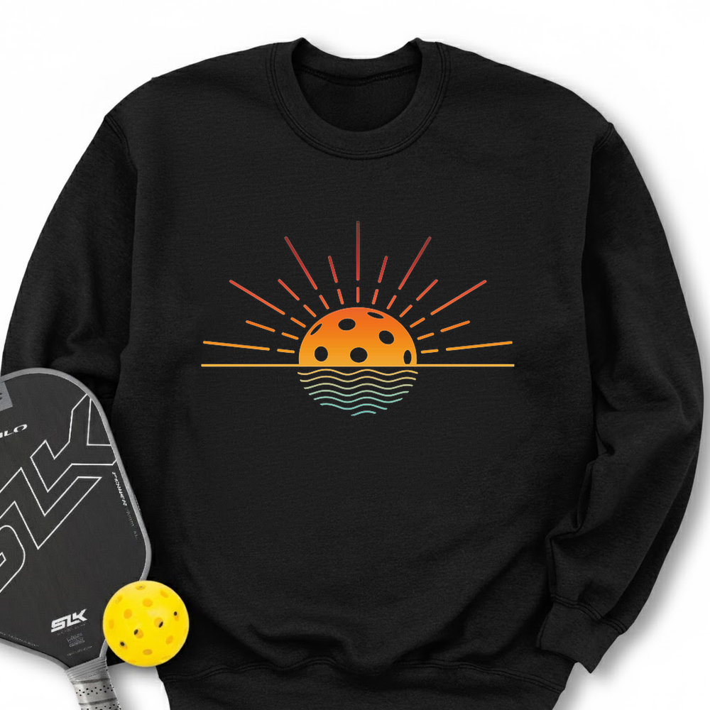 Pickleball Retro Sunset Sweatshirt - Picklechillz