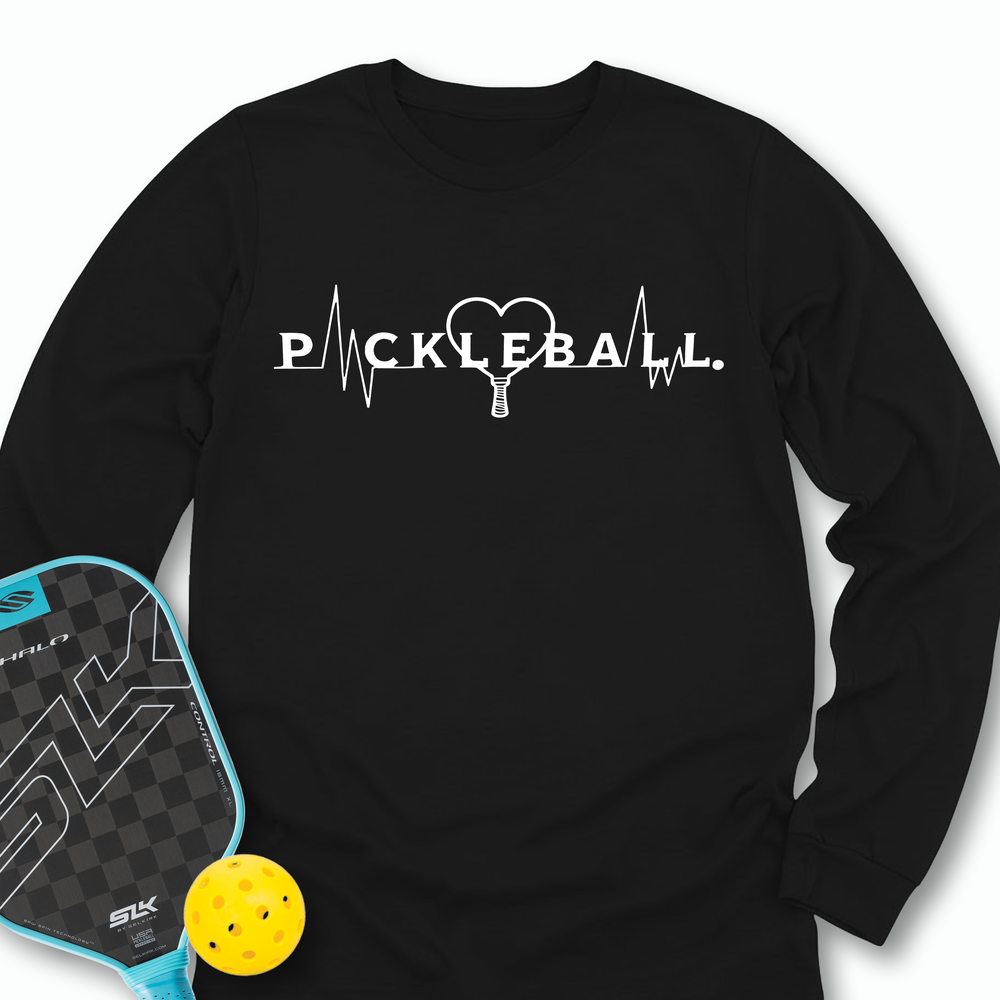 Pickleball Heartbeat Graphic V2 Long Sleeve - Picklechillz