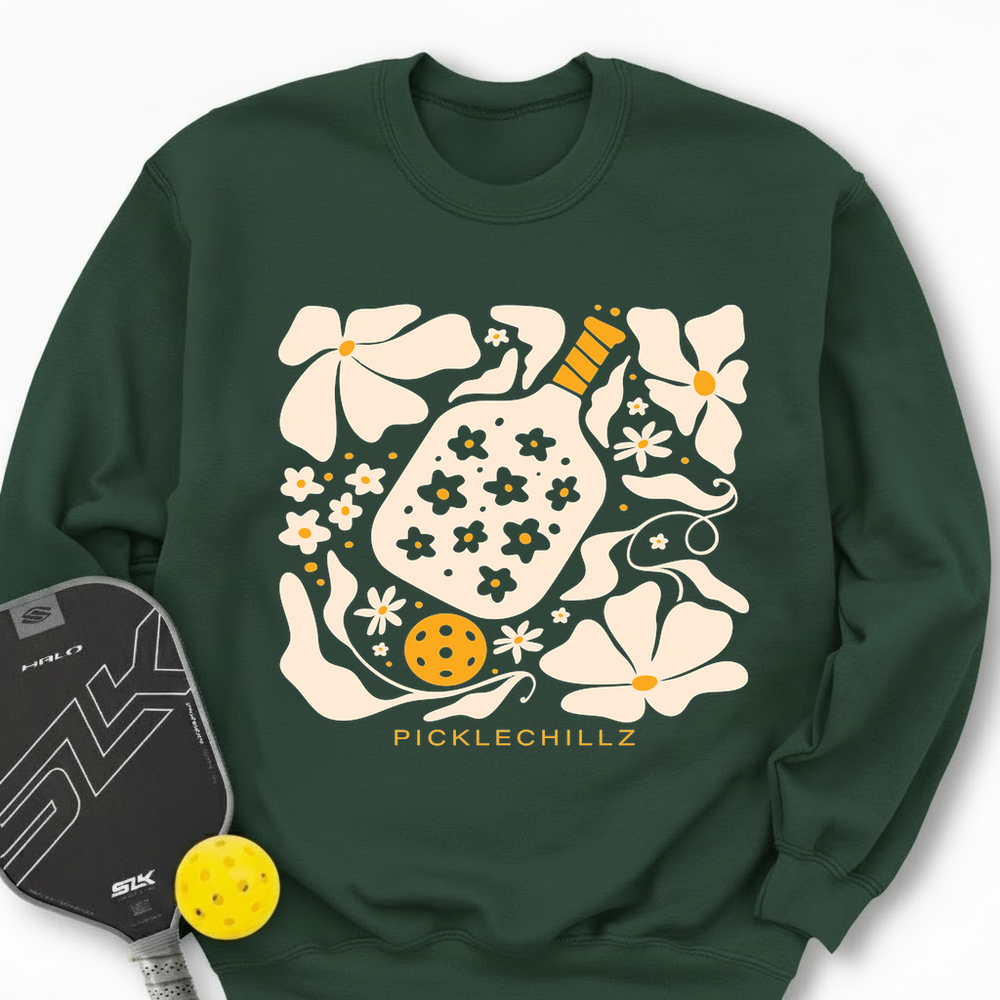 Boho Flower Pickleball v2 Sweatshirt - Picklechillz